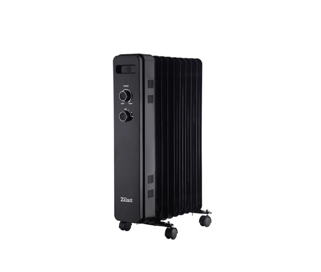 Calorifer electric zilan zln8443 negru, 9 elemnti, putere 2000w, termostat reglabil