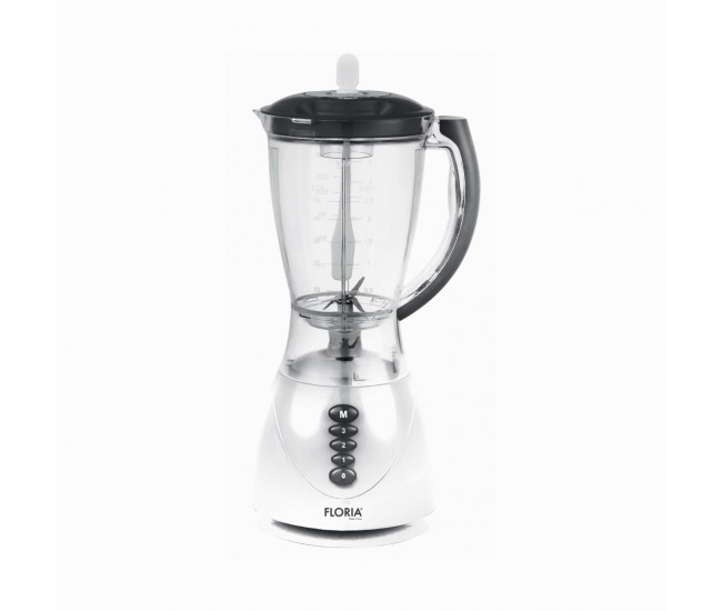 Blender floria zln3081 alb, putere 300w, capacitate 1.5l, 3 viteze, functie pulss, vas de plastic