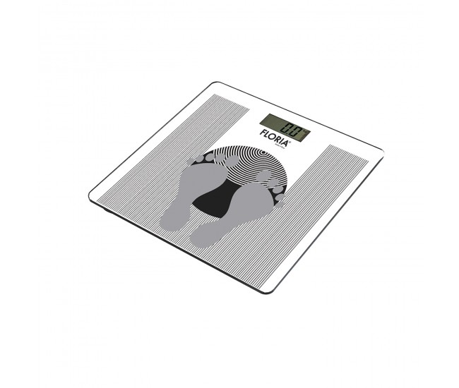 Cantar electric floria zln7682 gri, inchidere automata, capacitate 150 kg