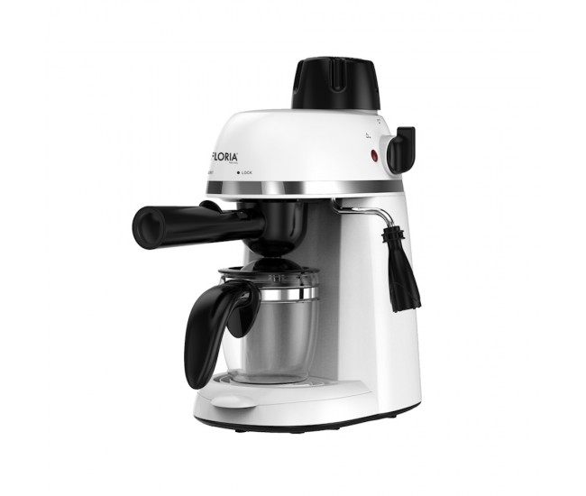 Espressor floria zln9359 alb, putere 800w, presiune de 3.5 bari, usor de curatat