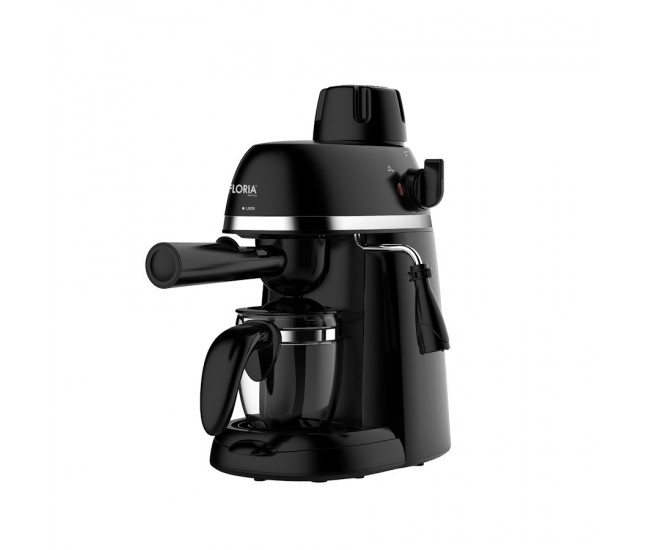 Espressor floria zln9358 negru, putere 800w, presiune de 3.5 bari, usor de curatat