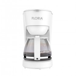 Aparat de facut cafea floria zln9274 alb, putere 600w, oprire automata, vas de 1.2 litrii