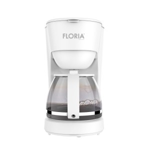 Aparat de facut cafea floria zln9274 alb, putere 600w, oprire automata, vas de 1.2 litrii