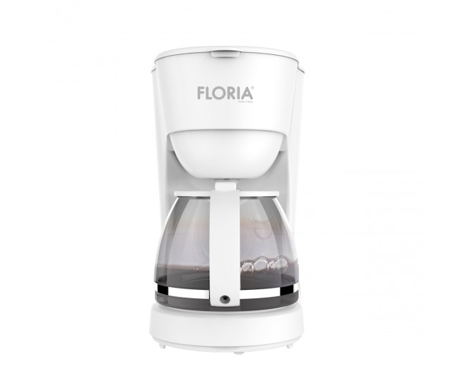 Aparat de facut cafea floria zln9274 alb, putere 600w, oprire automata, vas de 1.2 litrii