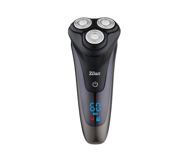 Aparat de ras electric zilan zln8733 - 3 capete rotative, rezistent la apa ipx6, afisaj led, incarcare rapida usb