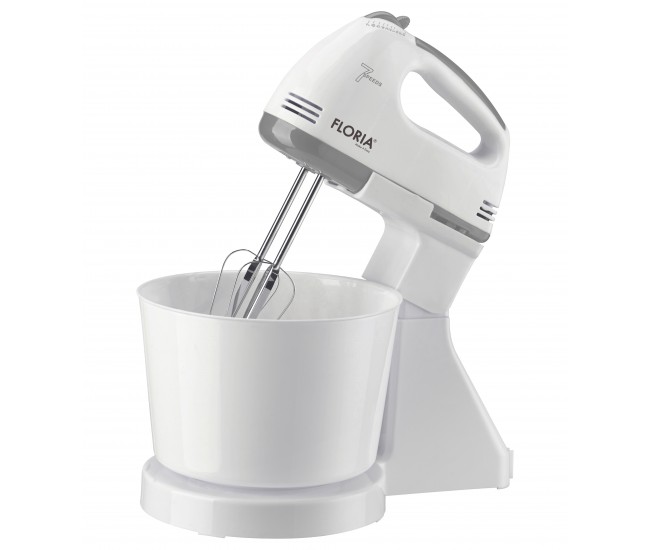 Mixer cu bol floria zln-7577 - 150w, 7 viteze, bol 2 l + 4 accesorii incluse