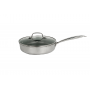 Tigaie inalta zilan zln9679 cu capac tri-ply, inox, antiaderent, protectie la zgarieturi, usor de spalat, 26 cm