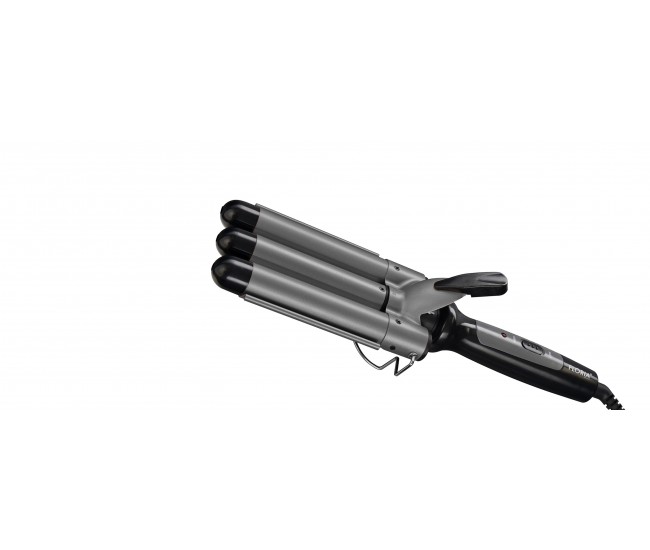 Ondulator de par floria zln9419 cu 3 elementi, temperatura maxima de 200 grade, 98w, negru