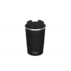 Cana de cafea zilan zln9878 termos, capacitate 380ml, interior din inox, pereti dublii, negru