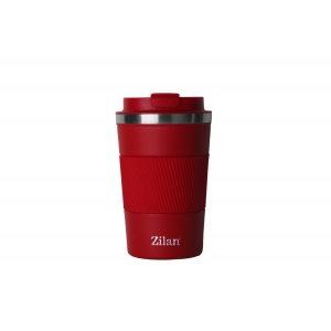 Cana de cafea zilan zln9880 termos, capacitate 380ml, interior din inox, pereti dublii, rosu