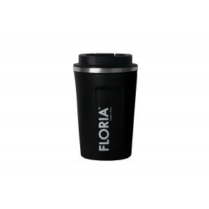 Cana de cafea floria zln9969 tip termos, capacitate 380ml, interior din inox, pereti dublii, negru