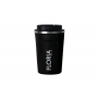 Cana de cafea floria zln9969 tip termos, capacitate 380ml, interior din inox, pereti dublii, negru