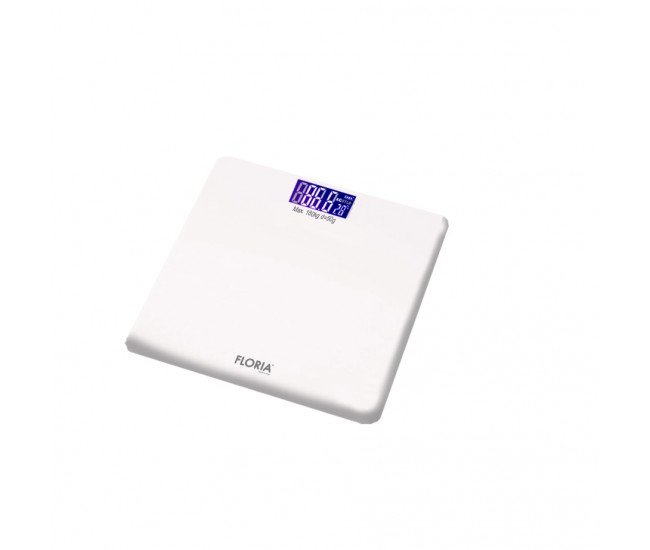 Cantar electronic de persoane floria zln1988 alb, ecran lcd, capacitate maxima 150 kg