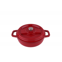 Cratita zilan zln0958, din fier turnat sub presiune puternica, 2.1l, diametru 24 cm, inaltime 7 cm, compatibila cuptor si masina de spalat vase, 7 straturi de material