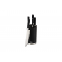 Set cutite profesionale 6 piese retro zilan zln1609, cu suport - otel inoxidabil 3cr13, compatibil masina spalat vase