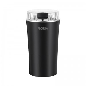 Rasnita de cafea floria zln2396, putere 350w, capacitate 250ml, 60g, lame din otel inoxidabil, negru
