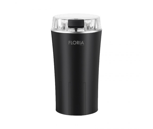 Rasnita de cafea floria zln2396, putere 350w, capacitate 250ml, 60g, lame din otel inoxidabil, negru