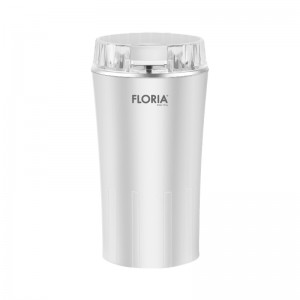 Rasnita electrica cafea floria zln2398 - 350w, capacitate 60g, lame inox, design compact alb