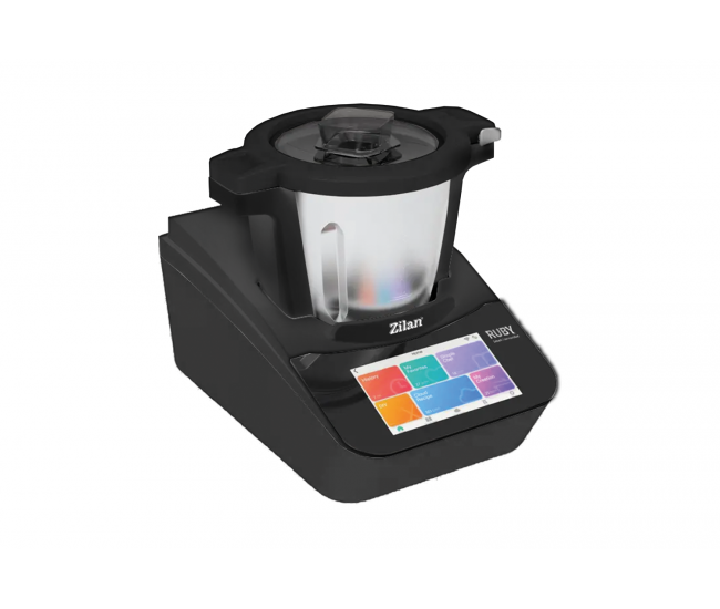 Robot de bucatarie zilan zln9341 ruby multifunctional thermorobot, 1700w, 4.7l, ecran color tft cu touchscreen de 7 inch, 18 functii, wifi, aplicatie mobila