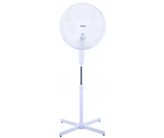 Ventilator cu picior floria zln-1180, diametru 40 cm, putere 40 w, motor silentios si puternic, alb