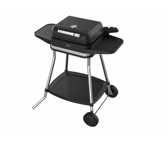 Gratar electric zilan zln2501 pentru interior/exterior, putere 3050w, termostat reglabil, placa din aluminiu, protectie impotriva supraincalzirii, termometru integrat