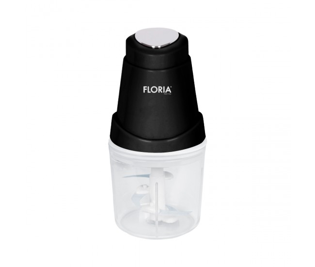 Tocator legume-fructe floria zln2570   mini chopper  , putere 250w, capacitate 0.6l, lame din otel inoxidabil, negru