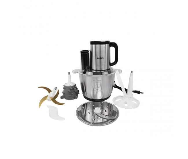 Tocator legume-fructe zilan zln2757 digital multifunctional, vas inox capacitate 3l, 4 functii presetate, lame din titan, putere 500w