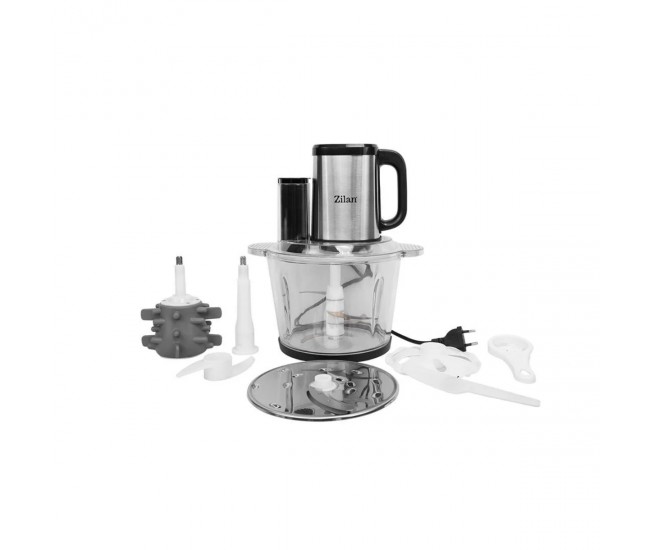 Tocator legume-fructe zilan zln2767 digital multifunctional, vas sticla capacitate 3l, 4 functii presetate, lame din titan, putere 500w