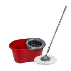 Galeata magic mop lisa zln-1389, mop rotativ 360 grade, capacitate galeata 12l,rosu Galeata magic mop lisa zln-1389, mop rotativ 360 grade, capacitate galeata 12l,rosu