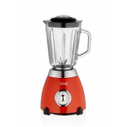 Blender retro zilan zln7057 rosu - 1.5l, 500w, lame otel, design vintage