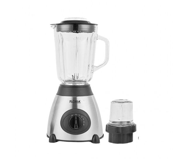 Blender cu stand si rasnita floria zln4772, 2 in 1, 300w, recipient din sticla 1.5l
