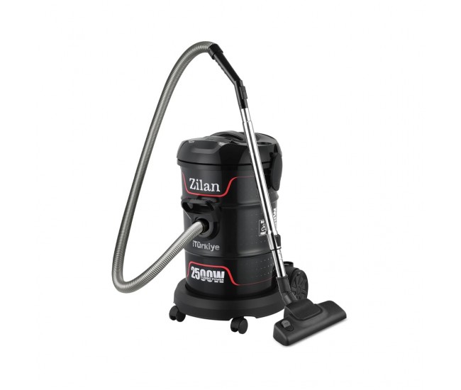 Aspirator turbo metalic zilan zln2016, 2500 w, capacitate 25 l, functie de suflare, fara sac
