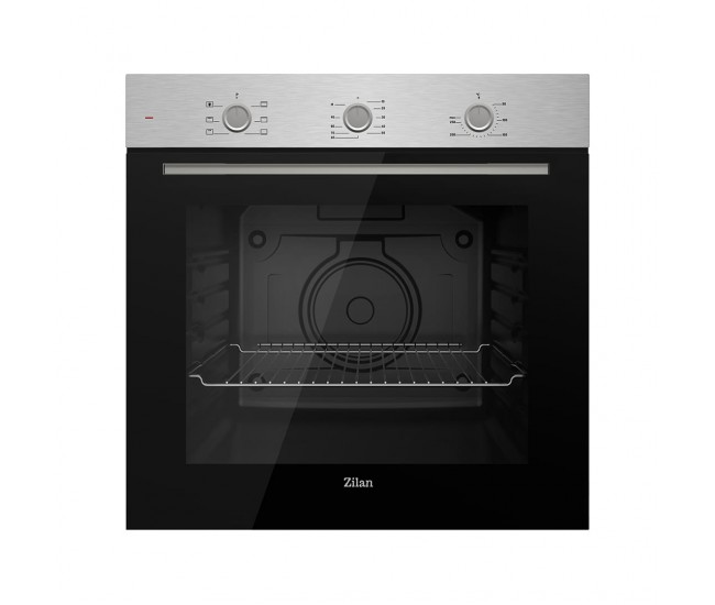 Cuptor electric incorporabil zilan zln6420, 73 l, 6 functii de gatire, grill, negru si inox