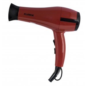 Uscator de par floria 1800w cu tehnologie ionica - 3 trepte temperatura, jet aer rece - rosu