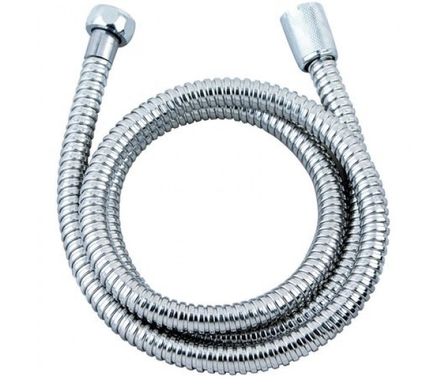 Furtun de duș spiral extensibil zinox zln-7864 - 1.5m, racorduri alamă, finisaj cromat