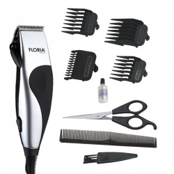 Aparat de tuns parul floria zln-0443 - masina profesionala 10w cu 4 accesorii, lame inox ajustabile 3-12mm