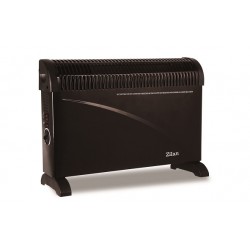 Convector electric de podea zilan zln-6843,negru 2000w, 3 trepte de putere, termostat reglabil,