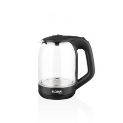 Cana fierbator din sticla floria zln-3505, leduri iluminare apa, putere 1500 w, capacitate 1.8l