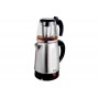 Set fierbator electric + ceainic floria zln-3581 - 2200w, inox/ negru, 1.7l + 0.9l