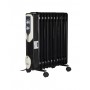 Calorifer electric floria zln-3666,negru 2500 w, 11 elementi, 3 trepte de putere, termostat reglabil, protectie supra-incalzire, indicator luminos, 