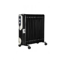 Calorifer electric floria zln-3673,negru 2500 w, 13 elementi, 3 trepte de putere, termostat reglabil, protectie supra-incalzire, indicator luminos, 