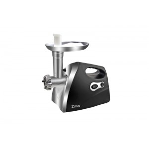 Masina de tocat carne zilan zln-7599,negru 1200w, tava si panou inox, accesorii umplut carnati, functie revers, 1.6kg/min,