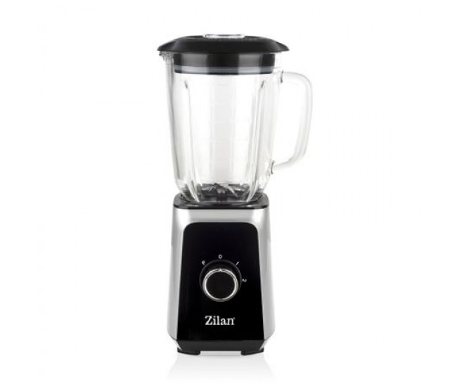 Blender zilan zln-3925, 1.5 l, 2 viteze + functie impuls, zdrobire gheata, vas de sticla, inox