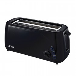 Prajitor paine dublu zilan zln-2713, negru, 1400w, 5 grade rumenire si functii multiple