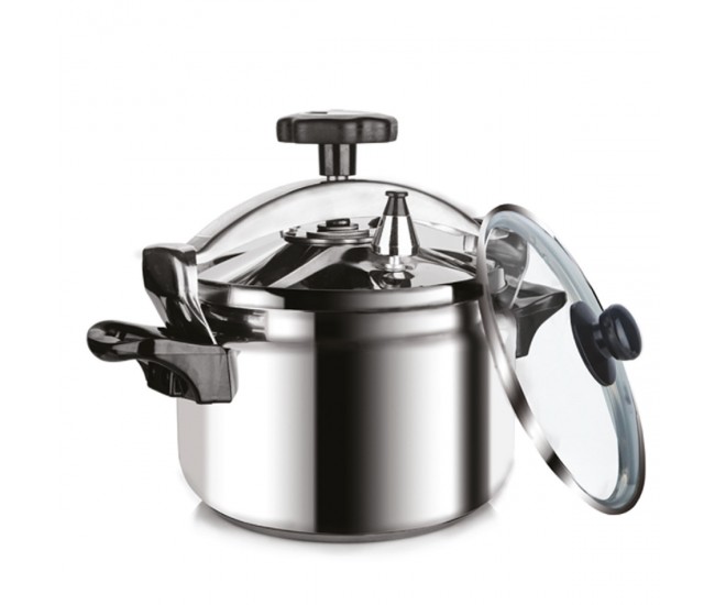 Oala sub presiune inox zilan zln-3062, capacitate 10l, suplimentar capac sticla termorezistenta