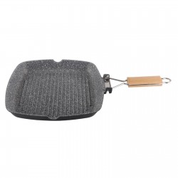 Tigaie grill zilan zln-3369, 28 cm, material aluminiu, interior granit, maner pliabil, compatibil inductie Tigaie grill zilan zln-3369, 28 cm, material aluminiu, interior granit, maner pliabil, compatibil inductie