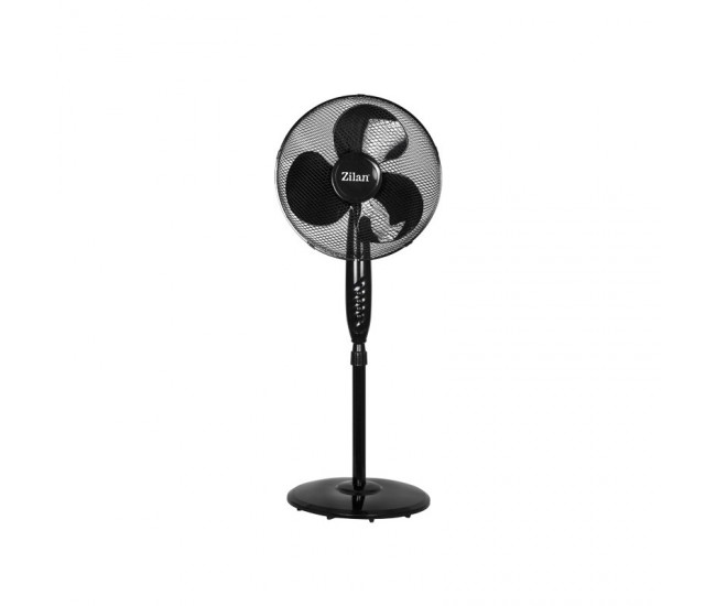 Ventilator cu picior floria zln-2324, negru putere 40w, diametru 40 cm, 3 trepte de viteza, unghi inclinare reglabil