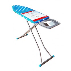 Masa de calcat zilan zln 7666, suprafata de lucru 116x35 cm, blat plasa metalica, suport pentru fierul de calcat