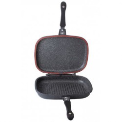 Tigaie dubla zilan zln-9522,culoare negru diametru 30 cm, garnitura silicon rezerva,  Tigaie dubla zilan zln-9522,culoare negru diametru 30 cm, garnitura silicon rezerva,