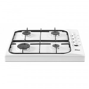 Aragaz 4 ochiuri zilan alb zln-1518, butoane laterale, emailat